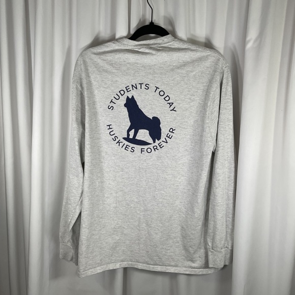 UCONN Husky Ambassador Vtg Tshirt Long Sleeve Lge Students Today Huskies 4eva - Picture 3 of 6